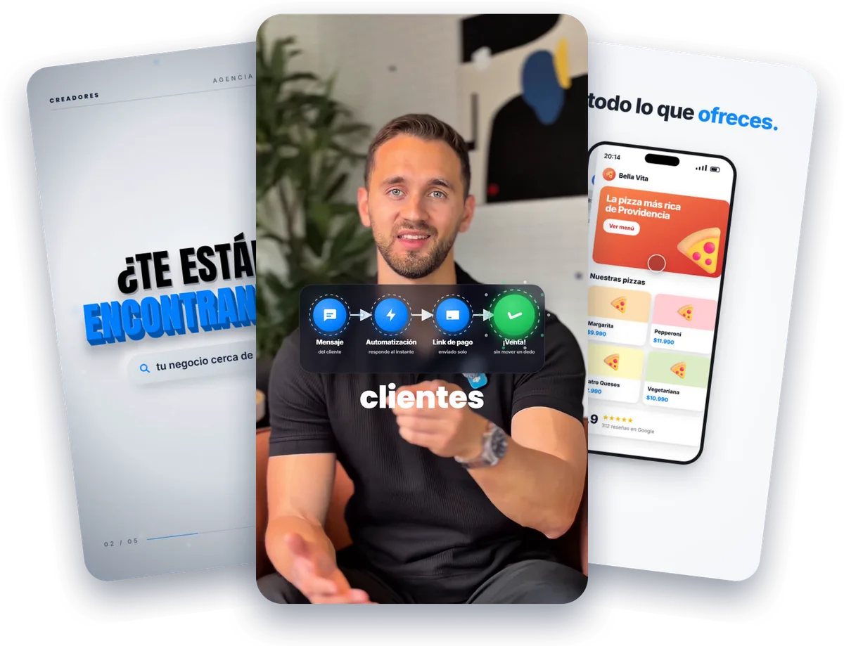 Tres fotogramas de reels hechos por Creadores